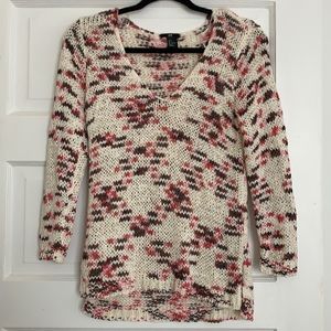 H&M cream & pink sweater